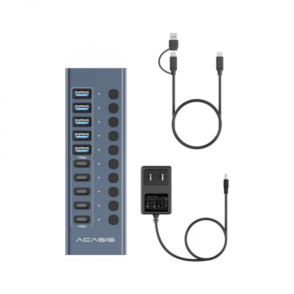 USB - хаб Acasis HB10Pro (5USB-A + 5USB-C)