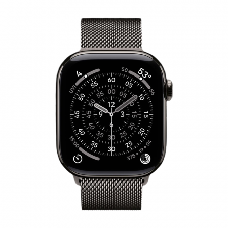 Apple Watch Series 11 46mm Slate ремешок Milanese Loop M/L