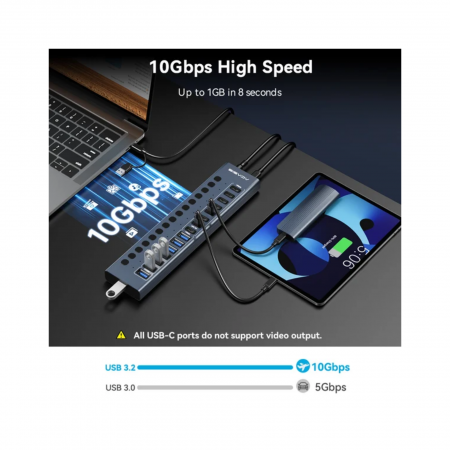 USB - хаб Acasis HB16Max (8USB-A + 8USB-C)