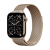 Apple Watch Series 11 46mm Gold Titanium ремешок Milanese Loop S/M