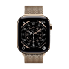 Apple Watch Series 11 46mm Gold Titanium ремешок Milanese Loop S/M