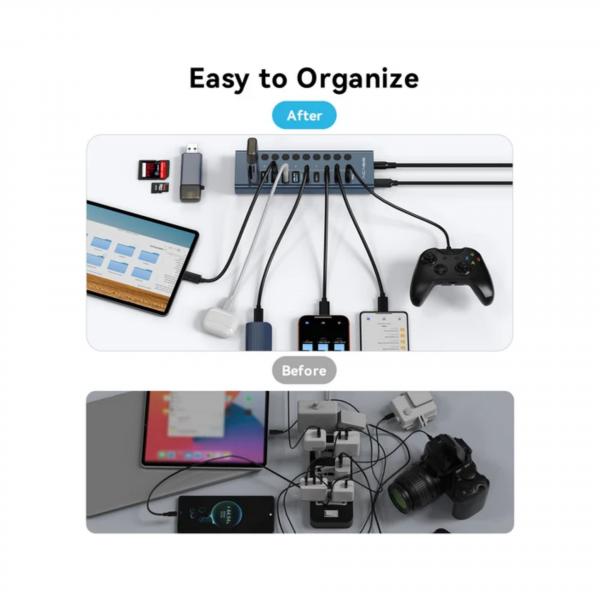 USB - хаб Acasis HB10Pro (5USB-A + 5USB-C)