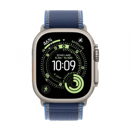 Apple Watch Ultra 3 Natural Titanium 49mm Trail Loop Blue/Bright Blue M/L