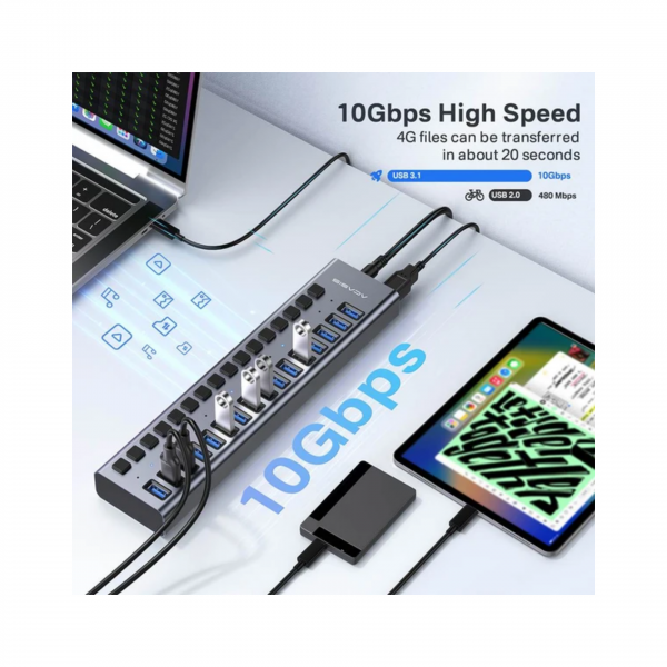 USB - хаб Acasis AC-HS716 (16 USB-A)