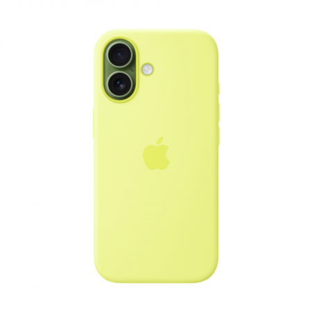 Чехол Apple Silicone Case для iPhone 17 с MagSafe. Цвет: Neon Yellow (желтый)