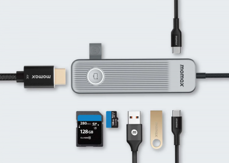 Мультифункциональный хаб Momax OneLink USB-C 7 в 1 (DH17E)