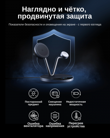 Беспроводное зарядное устройство Anker Prime 3 в 1 (B25X7P11)