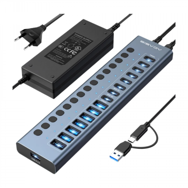 USB - хаб Acasis HB16Max (8USB-A + 8USB-C)