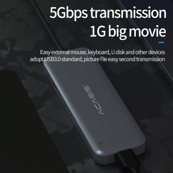 Производительный USB-C хаб 5 в 1 Acasis CM005