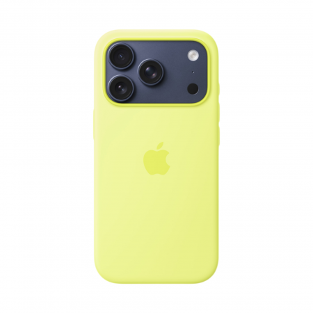 Чехол Apple Silicone Case для iPhone 17 Pro Max с MagSafe. Цвет: Neon Yellow (желтый)