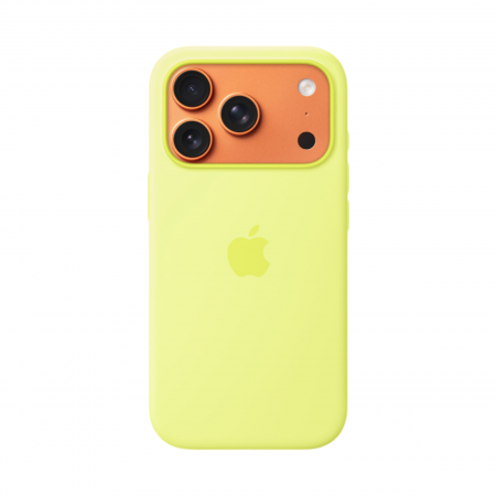 Чехол Apple Silicone Case для iPhone 17 Pro Max с MagSafe. Цвет: Neon Yellow (желтый)
